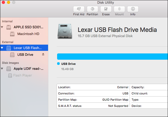 partition usb drive for mac